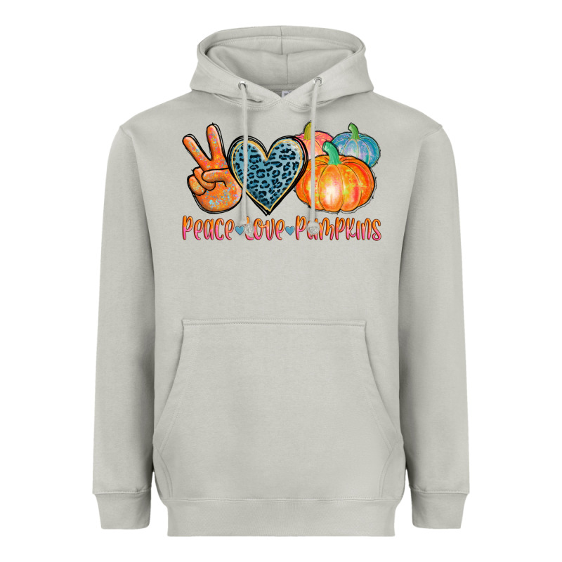 Peace Love Pumpkins Heavyweight Hoodie by AdoDesignShop | Teevron
