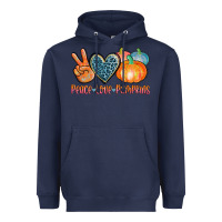 Navy peace love pumpkins Heavyweight Hoodie - AdoDesignShop