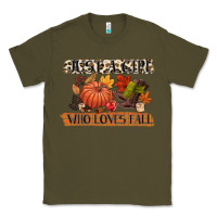 Army Green just a girl who loves fall Classic Tee - CowGirlArtShop