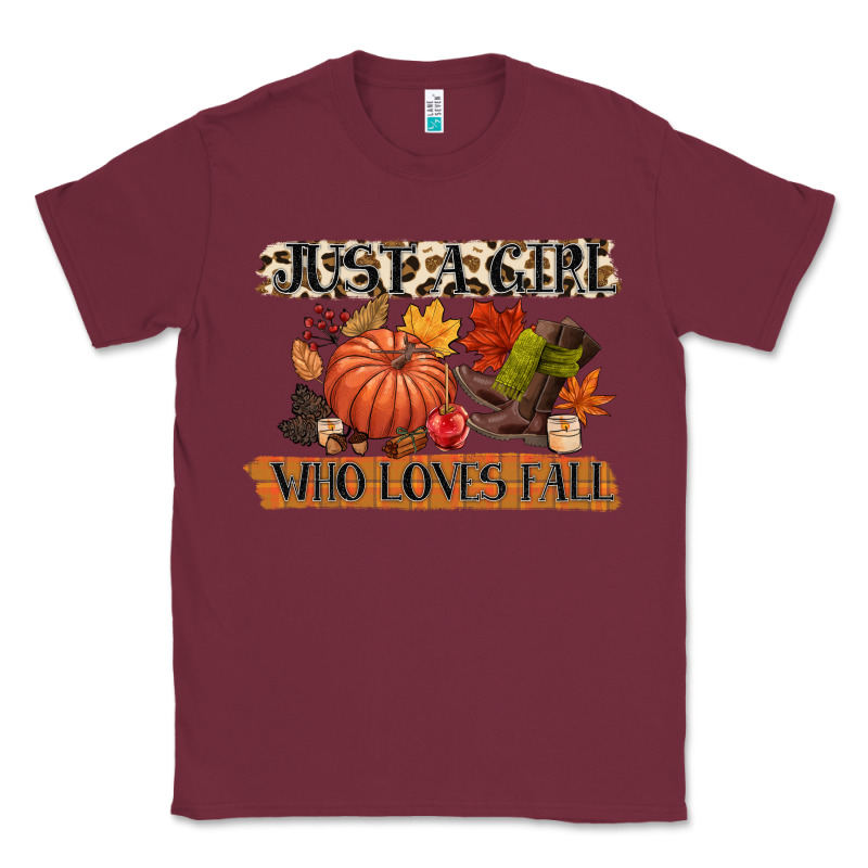 Just A Girl Who Loves Fall Classic Tee by CowGirlArtShop | Teevron