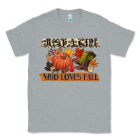 Heather Grey just a girl who loves fall Classic Tee - CowGirlArtShop