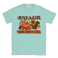 Seafoam just a girl who loves fall Classic Tee - CowGirlArtShop
