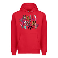 Red Nail Tech Life Premium Hoodie - LillyAllenDesigns