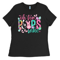 Oh For Peeps Sake Cowhide Easter Day Ladies Tee | Teevron