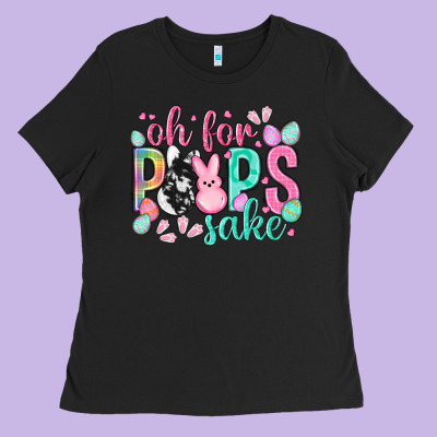 Oh For Peeps Sake Cowhide Easter Day Ladies Tee Designed By Howdyjamesfarm