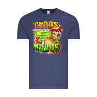 Vintage Denim Tacos and margs Vintage Tee - FaDigitalArtStudio