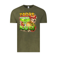 Vintage Olive Tacos and margs Vintage Tee - FaDigitalArtStudio