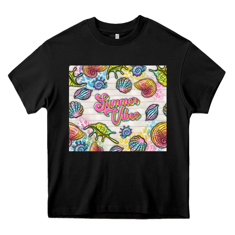 Summer Vibes With Sea Shells Heavy Core Tee by TumblerDesignByShophia | Teevron