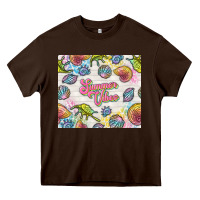 Chocolate Brown summer vibes with sea shells Heavy Core Tee - TumblerDesignByShophia
