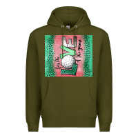 Army Green for the love of the game golf Premium Hoodie - Jasminsmagicworld