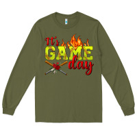 Army Green It's Game Day Softball Long Sleeve Tee - BundleAndBundleShop