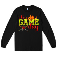 Black It's Game Day Softball Long Sleeve Tee - BundleAndBundleShop