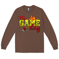 Chestnut It's Game Day Softball Long Sleeve Tee - BundleAndBundleShop