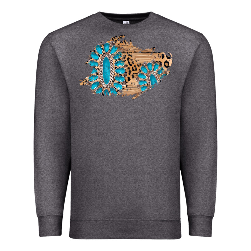 Gemstone Wood Leopard Patch Premium Sweatshirt by AdoDesignShop | Teevron