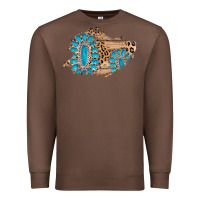 Chestnut gemstone wood leopard patch Premium Sweatshirt - AdoDesignShop