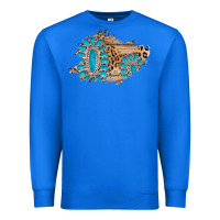 True Royal gemstone wood leopard patch Premium Sweatshirt - AdoDesignShop