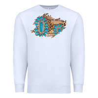 White gemstone wood leopard patch Premium Sweatshirt - AdoDesignShop