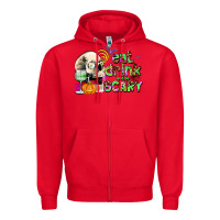 Red eat drınk and be scary Zipper Hoodie - AdoDesignShop