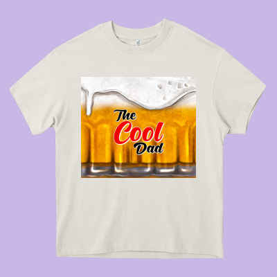 The Cool Dad And Beer Heavy Core Tee Designed By Tumblerdesignbyshophia