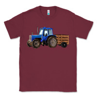 Burgundy Farm Tractor Classic Tee - RanaPortraitStore