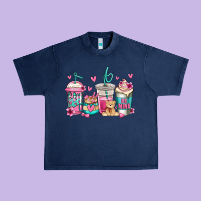 Valentines Day Coffee Urban Heavy Tee Designed By Jasminsmagicworld