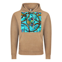 Vintage Coffee Lake Babe And Fish With Camouflage Seamless Pattern Vintage Hoodie - BundleAndBundleShop