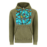Vintage Olive Lake Babe And Fish With Camouflage Seamless Pattern Vintage Hoodie - BundleAndBundleShop