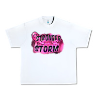 White Stronger than the storm Urban Heavy Tee - FaDigitalArtStudio
