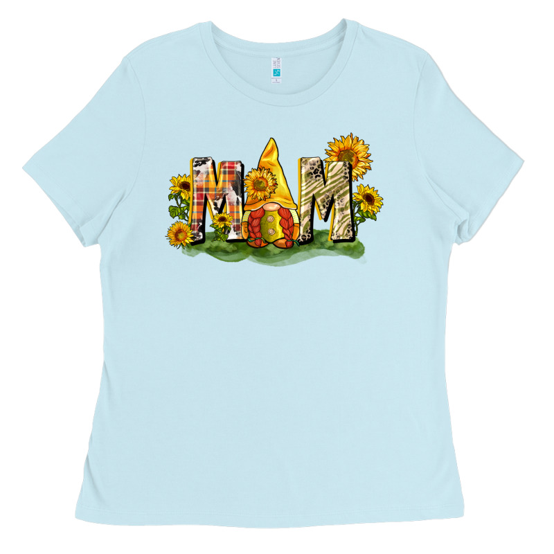 Mom Gnome Sunflower Ladies Tee by CowGirlArtShop | Teevron