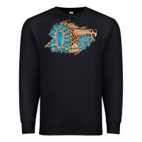 Black gemstone wood leopard patch Premium Sweatshirt - AdoDesignShop