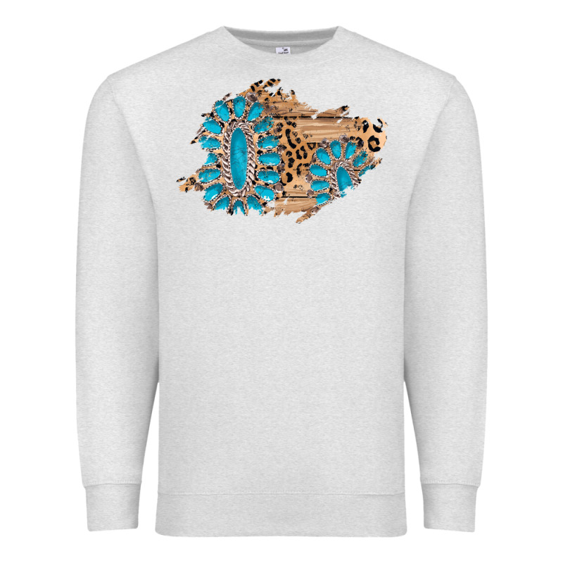 Gemstone Wood Leopard Patch Premium Sweatshirt by AdoDesignShop | Teevron