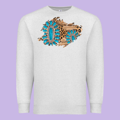 Gemstone Wood Leopard Patch Premium Sweatshirt Designed By Adodesignshop