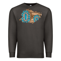 Smoke gemstone wood leopard patch Premium Sweatshirt - AdoDesignShop