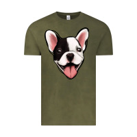 Vintage Olive French Bulldog Vintage Tee - Jasminsmagicworld
