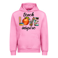 Fuchsia Pink teach love inspıre Urban Hoodie - JahusDesignShop