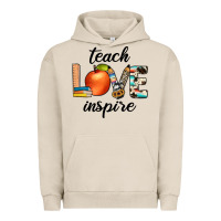 Pigment French Oak teach love inspıre Urban Hoodie - JahusDesignShop