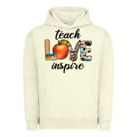 Pigment Pistachio teach love inspıre Urban Hoodie - JahusDesignShop