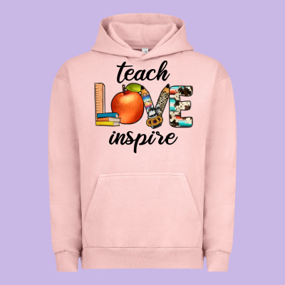 Teach Love Inspıre Urban Hoodie Designed By Jahusdesignshop