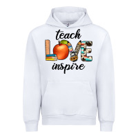 White teach love inspıre Urban Hoodie - JahusDesignShop