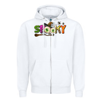 White spooky Zipper Hoodie - AdoDesignShop