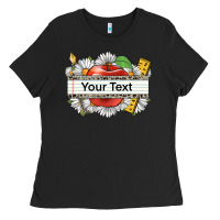 Floral Teacher Custom Name Ladies Tee | Teevron