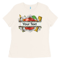 Bone floral teacher custom name Ladies Tee - CowGirlArtShop