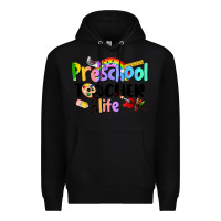 Black Preschool Teacher Life Premium Hoodie - LillyAllenDesigns