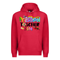 Cardinal Preschool Teacher Life Premium Hoodie - LillyAllenDesigns