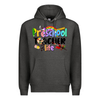 Charcoal Heather Preschool Teacher Life Premium Hoodie - LillyAllenDesigns