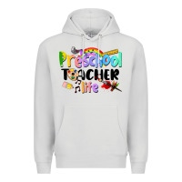 Dove Grey Preschool Teacher Life Premium Hoodie - LillyAllenDesigns