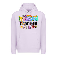 Lilac Preschool Teacher Life Premium Hoodie - LillyAllenDesigns