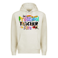 Oatmeal Heather Preschool Teacher Life Premium Hoodie - LillyAllenDesigns