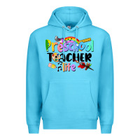 Ocean Blue Preschool Teacher Life Premium Hoodie - LillyAllenDesigns
