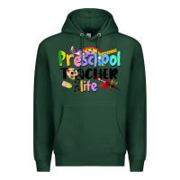 Sports Green Preschool Teacher Life Premium Hoodie - LillyAllenDesigns